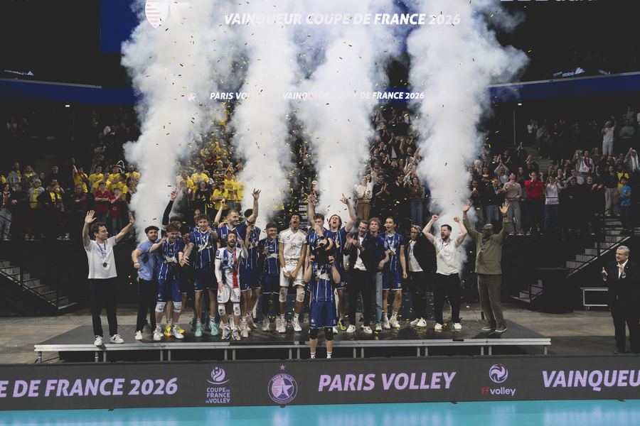 Paris Volley, vainqueur de la Coupe de France — Adidas Arena, Paris — 2026